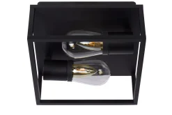 CARLYN - Plafonnière Badkamer - 2xE14 - IP54 - Zwart*Lucide Best Sale