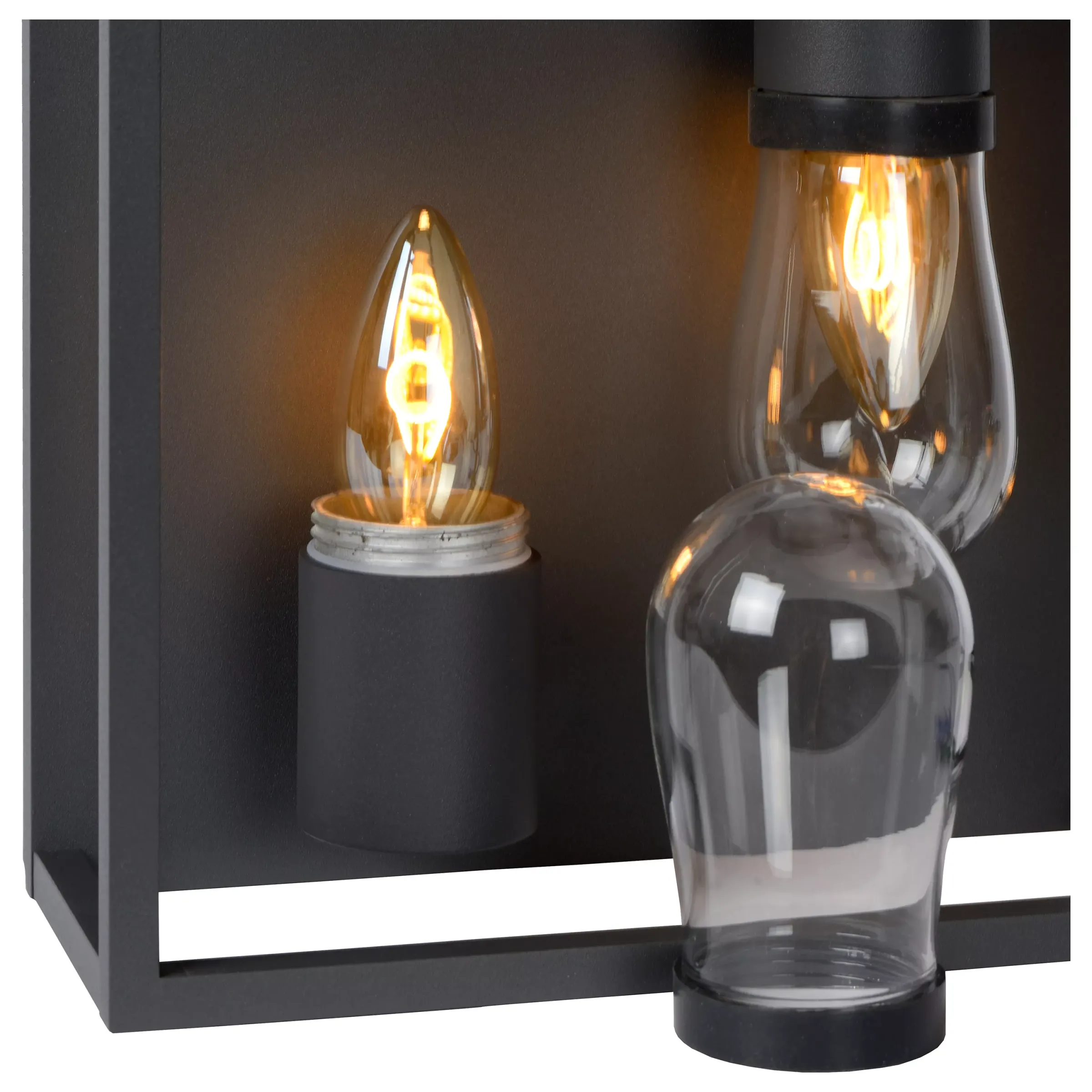 CARLYN - Plafonnière Badkamer - 2xE14 - IP54 - Zwart*Lucide Best Sale