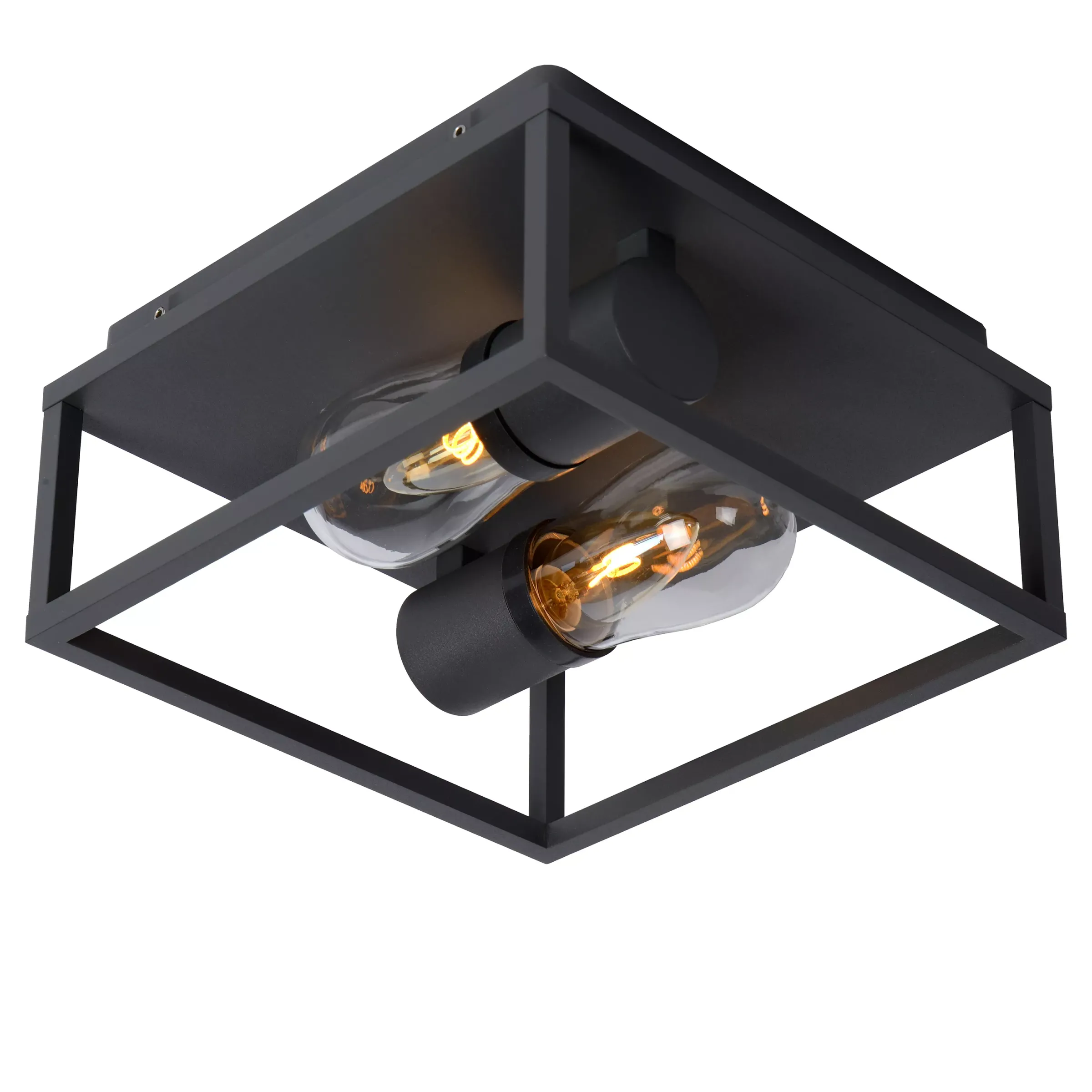 CARLYN - Plafonnière Badkamer - 2xE14 - IP54 - Zwart*Lucide Best Sale
