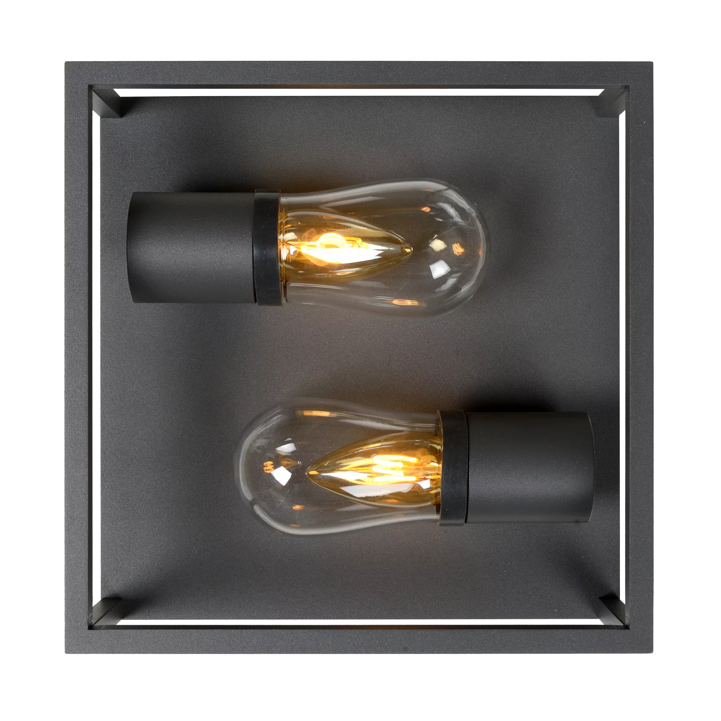 CARLYN - Plafonnière Badkamer - 2xE14 - IP54 - Zwart*Lucide Best Sale