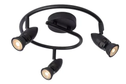 CARO - Plafondspot - Ø 31 cm - 3xGU10 - Zwart*Lucide Fashion