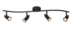 CARO - Plafondspot - 4xGU10 - Zwart*Lucide Discount