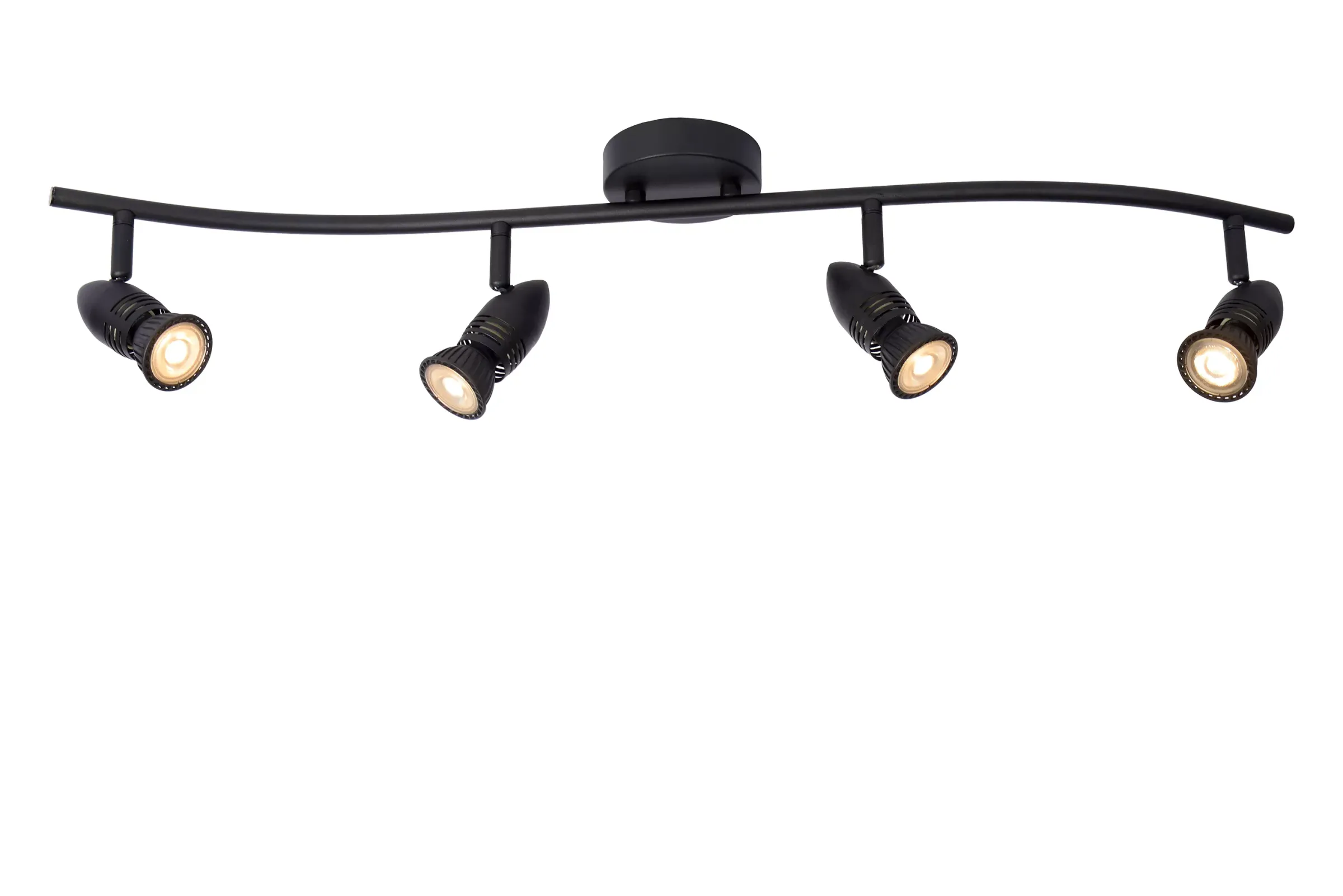 CARO - Plafondspot - 4xGU10 - Zwart*Lucide Discount
