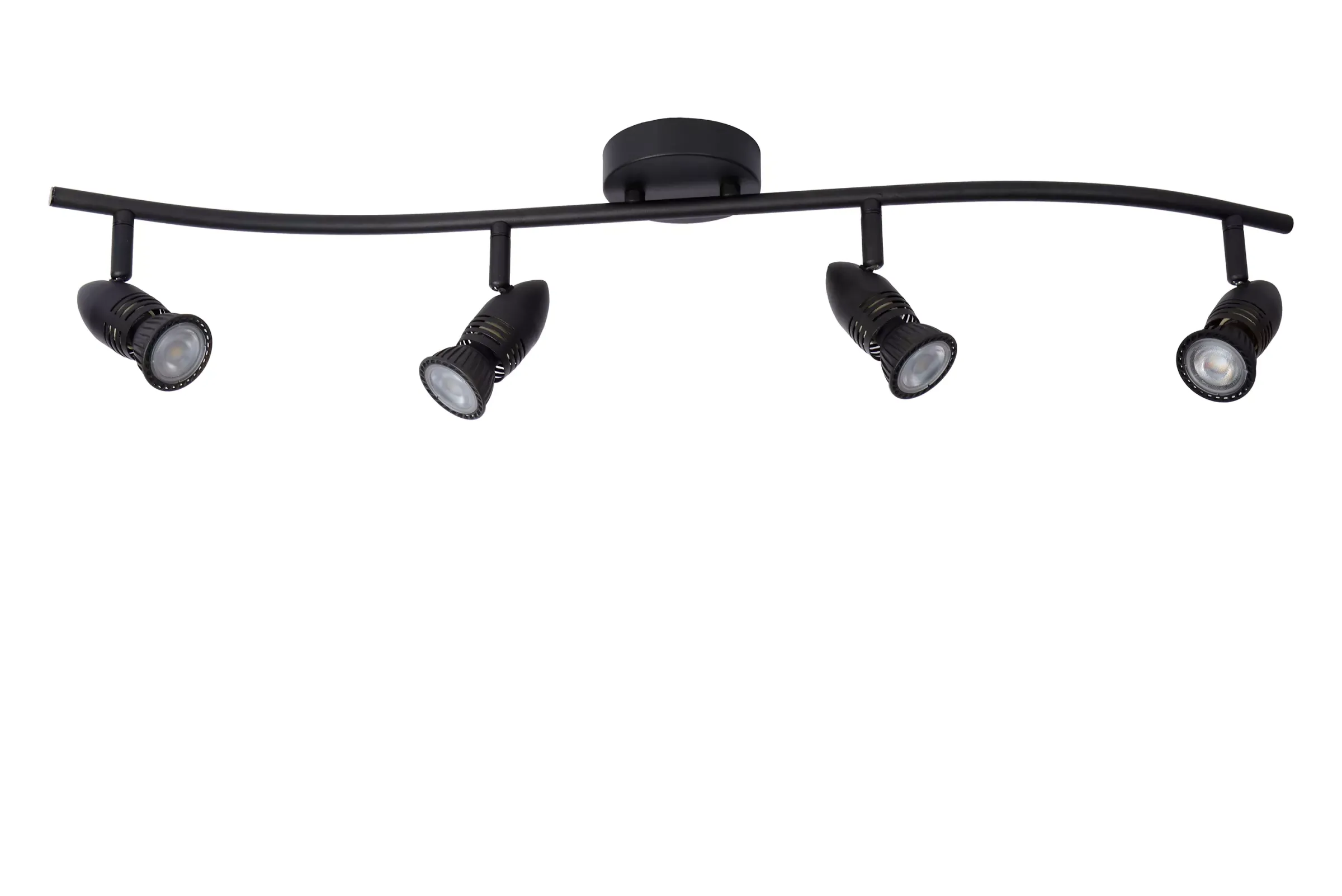 CARO - Plafondspot - 4xGU10 - Zwart*Lucide Discount