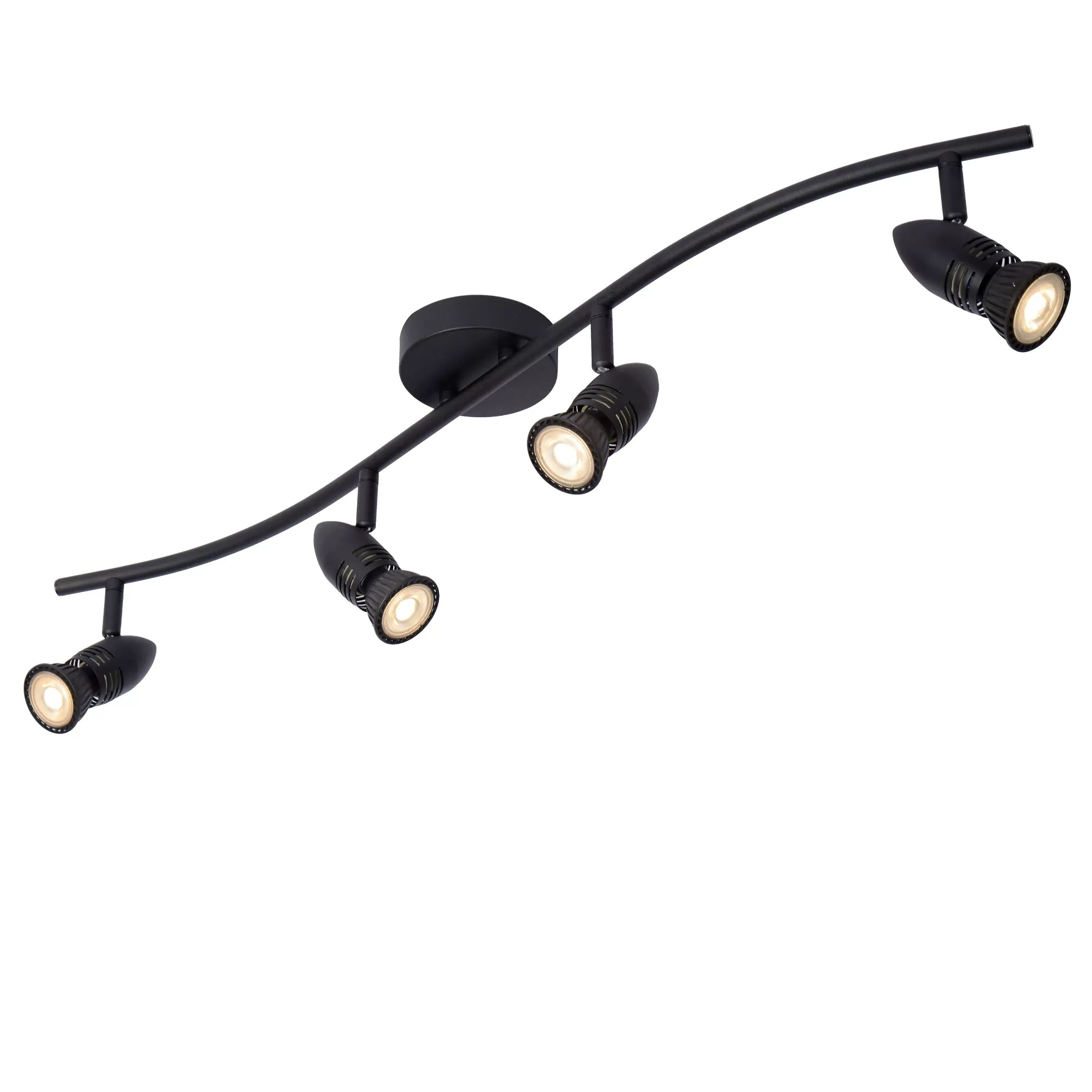 CARO - Plafondspot - 4xGU10 - Zwart*Lucide Discount