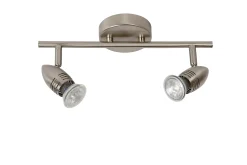 CARO-LED - Plafondspot - LED - GU10 - 2x5W 2700K - Mat chroom*Lucide New