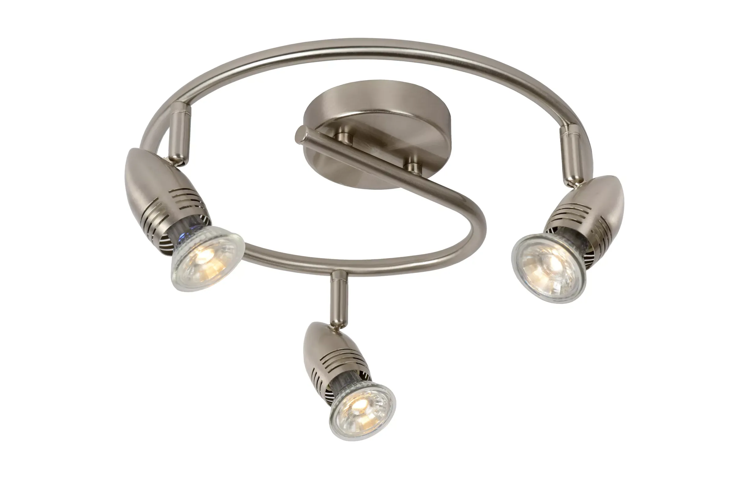 CARO-LED - Plafondspot - Ø 31 cm - LED - GU10 - 3x5W 2700K - Mat chroom*Lucide Discount