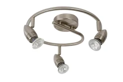 CARO-LED - Plafondspot - Ø 31 cm - LED - GU10 - 3x5W 2700K - Mat chroom*Lucide Discount