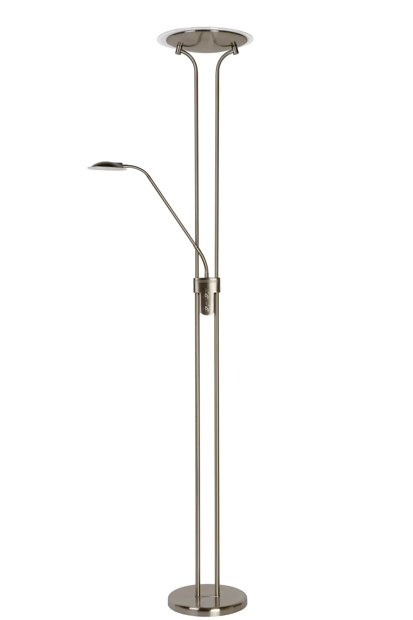CHAMPION-LED - Leeslamp - Ø 30 cm - LED Dimb. - 3000K - Mat chroom*Lucide Cheap