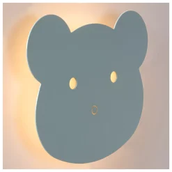 CHARLIE - Wandlamp Kinderkamer - LED Dim to warm - 1x7W 2600K/2700K - Blauw*Lucide Shop