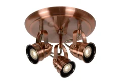 CIGAL - Plafondspot - LED - GU10 - 3x5W 2700K - Koper*Lucide Clearance