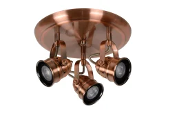CIGAL - Plafondspot - LED - GU10 - 3x5W 2700K - Koper*Lucide Clearance