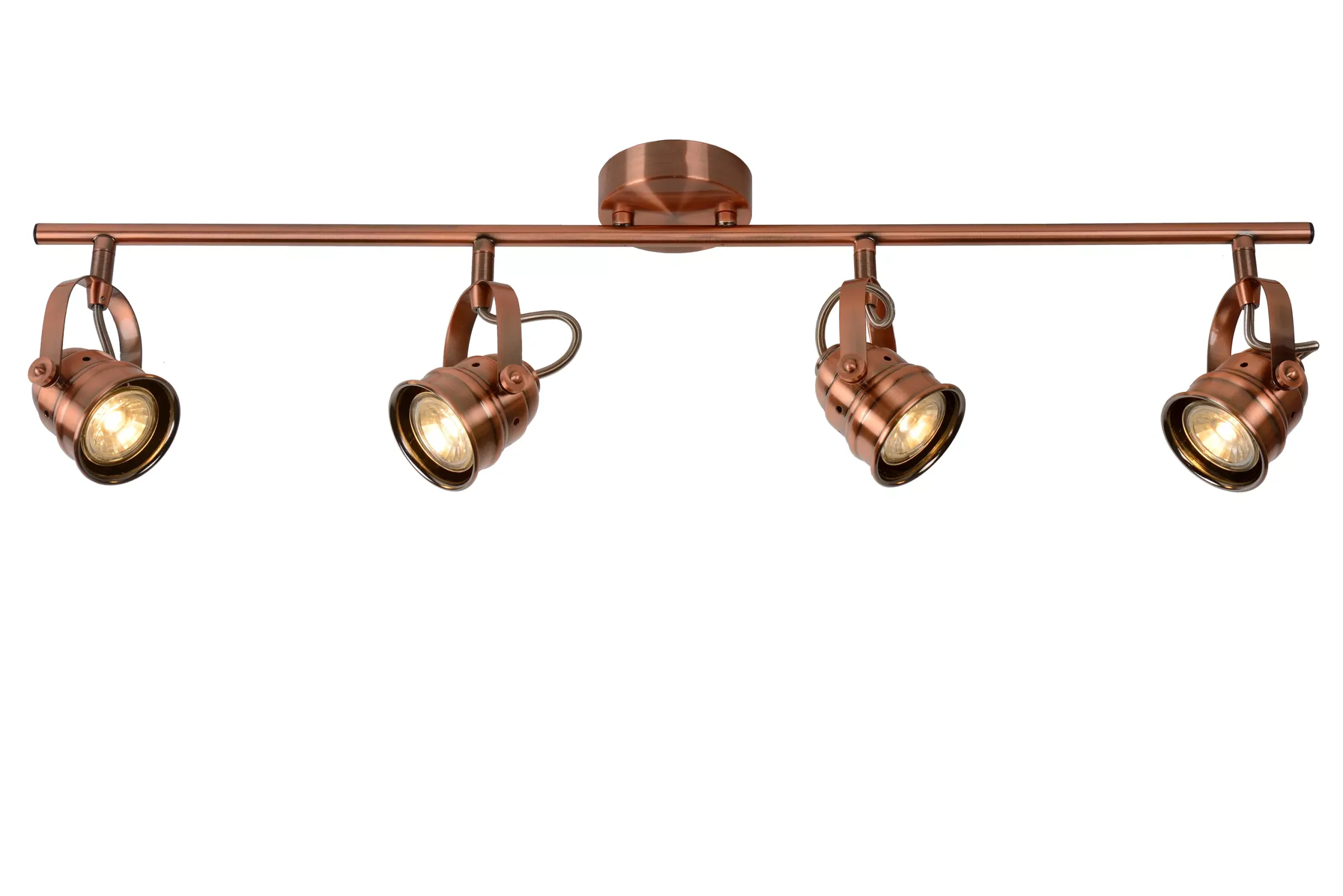 CIGAL - Plafondspot - LED - GU10 - 4x5W 2700K - Koper*Lucide Best