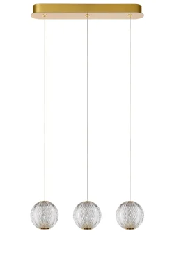 CINTRA - Hanglamp - LED Dimb. - 3x4,7W 2700K - Transparant*Lucide New