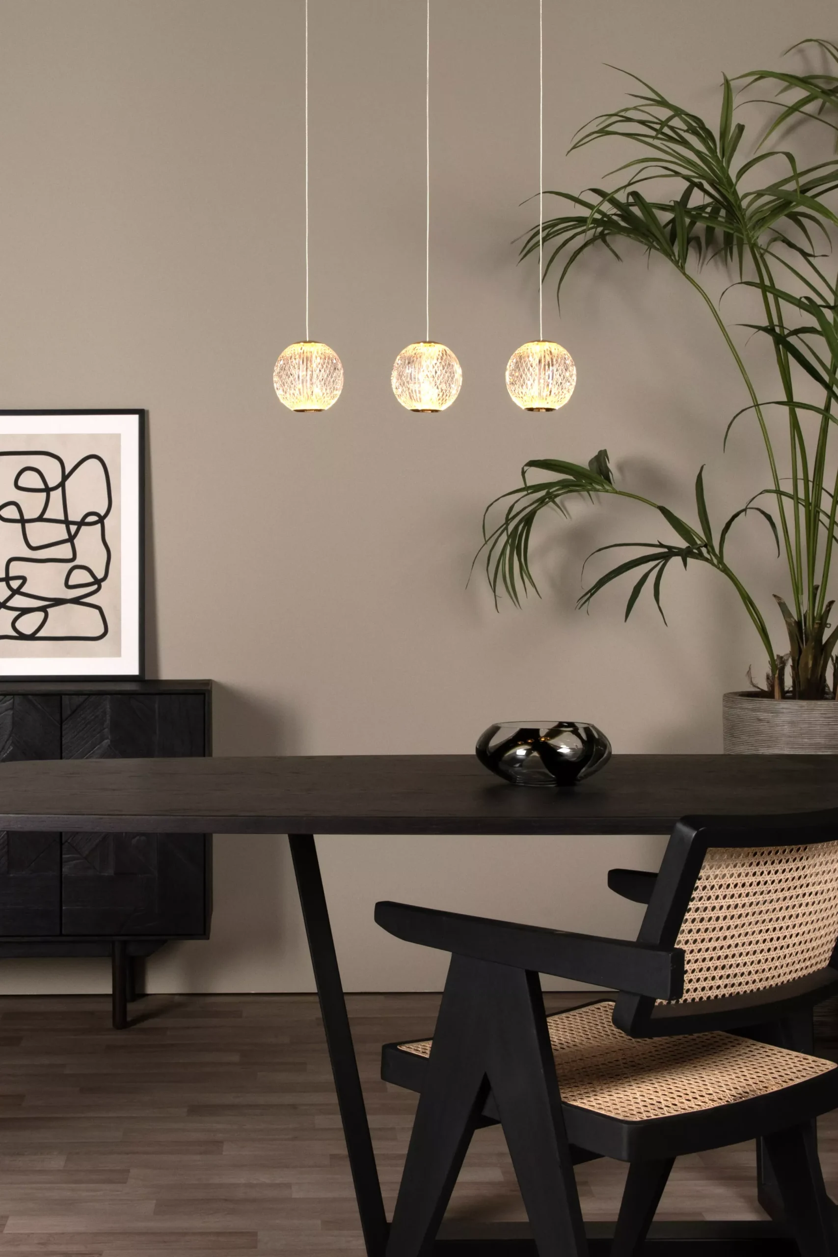 CINTRA - Hanglamp - LED Dimb. - 3x4,7W 2700K - Transparant*Lucide New