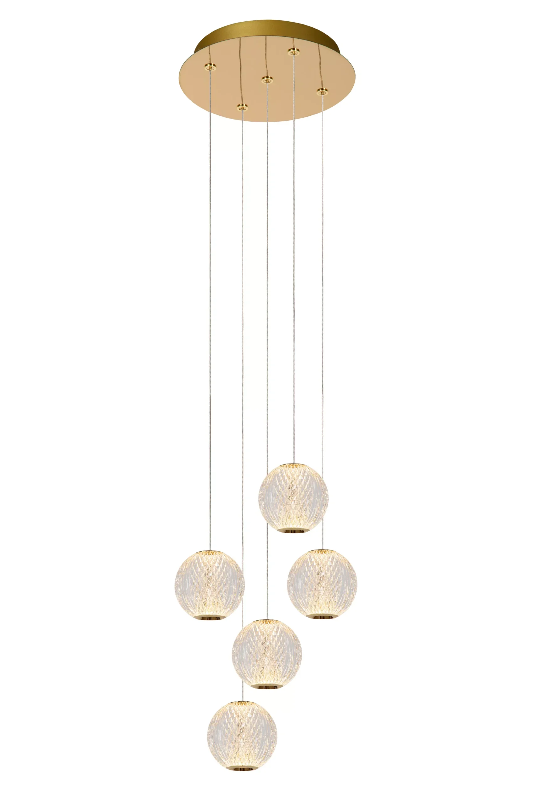 CINTRA - Hanglamp - Ø 32 cm - LED Dimb. - 5x4,7W 2700K - Transparant*Lucide Cheap