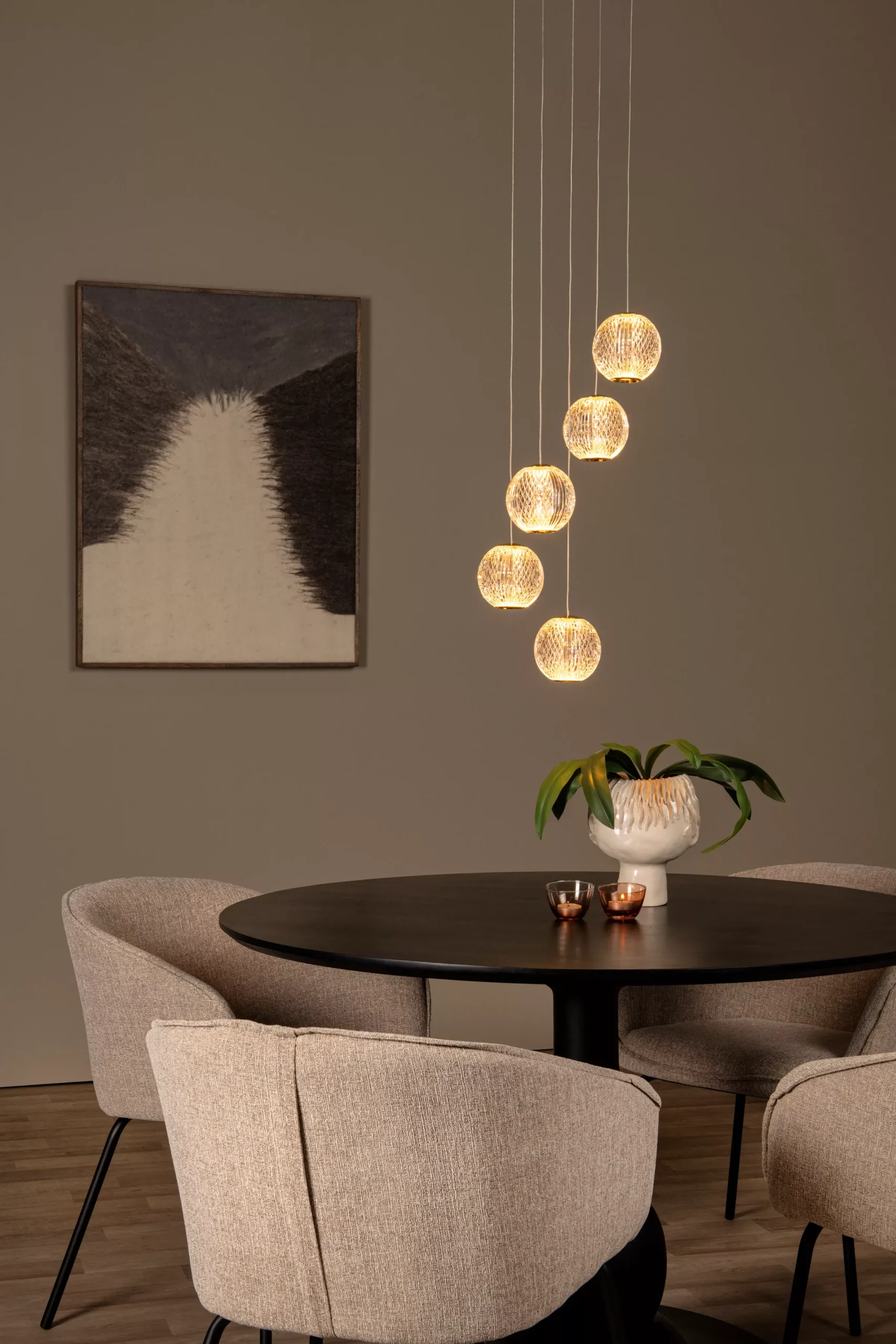 CINTRA - Hanglamp - Ø 32 cm - LED Dimb. - 5x4,7W 2700K - Transparant*Lucide Cheap