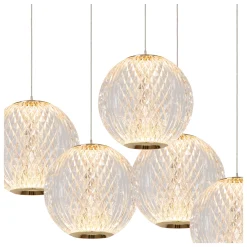 CINTRA - Hanglamp - Ø 32 cm - LED Dimb. - 5x4,7W 2700K - Transparant*Lucide Cheap