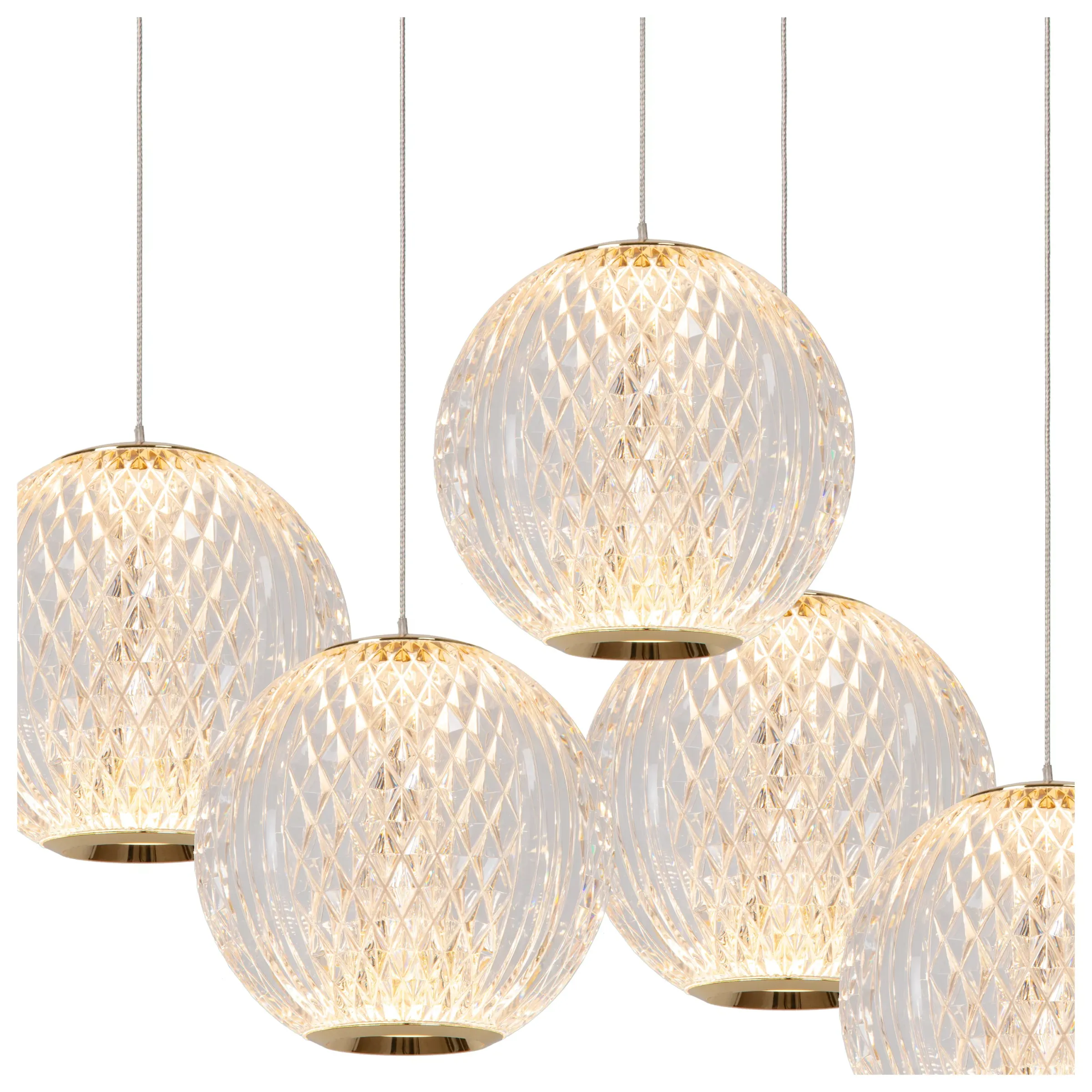 CINTRA - Hanglamp - Ø 32 cm - LED Dimb. - 5x4,7W 2700K - Transparant*Lucide Cheap