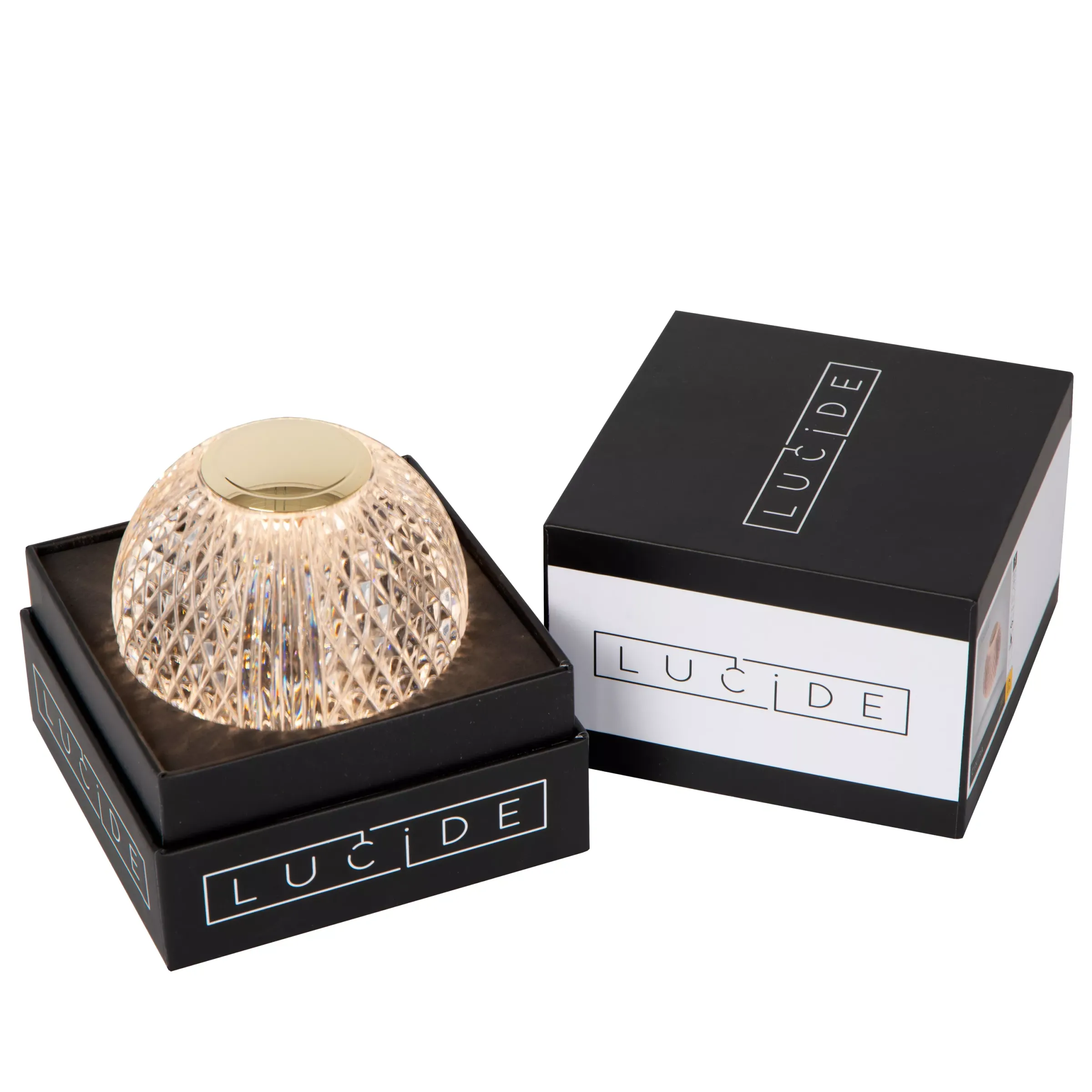 CINTRA - Oplaadbare Tafellamp - Accu/Batterij - Ø 9 cm - LED 3 StepDim - 1x1,5W 2700K - Transparant*Lucide Cheap