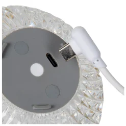 CINTRA - Oplaadbare Tafellamp - Accu/Batterij - Ø 9 cm - LED 3 StepDim - 1x1,5W 3000K - Transparant*Lucide Outlet