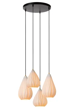 CINZIA - Hanglamp - Ø 55,5 cm - 4xE27 - Wit*Lucide Fashion