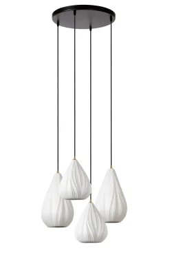 CINZIA - Hanglamp - Ø 55,5 cm - 4xE27 - Wit*Lucide Fashion