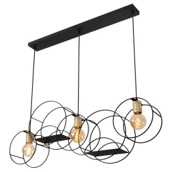 CIRCLE - Hanglamp - 3xE27 - Zwart*Lucide Best