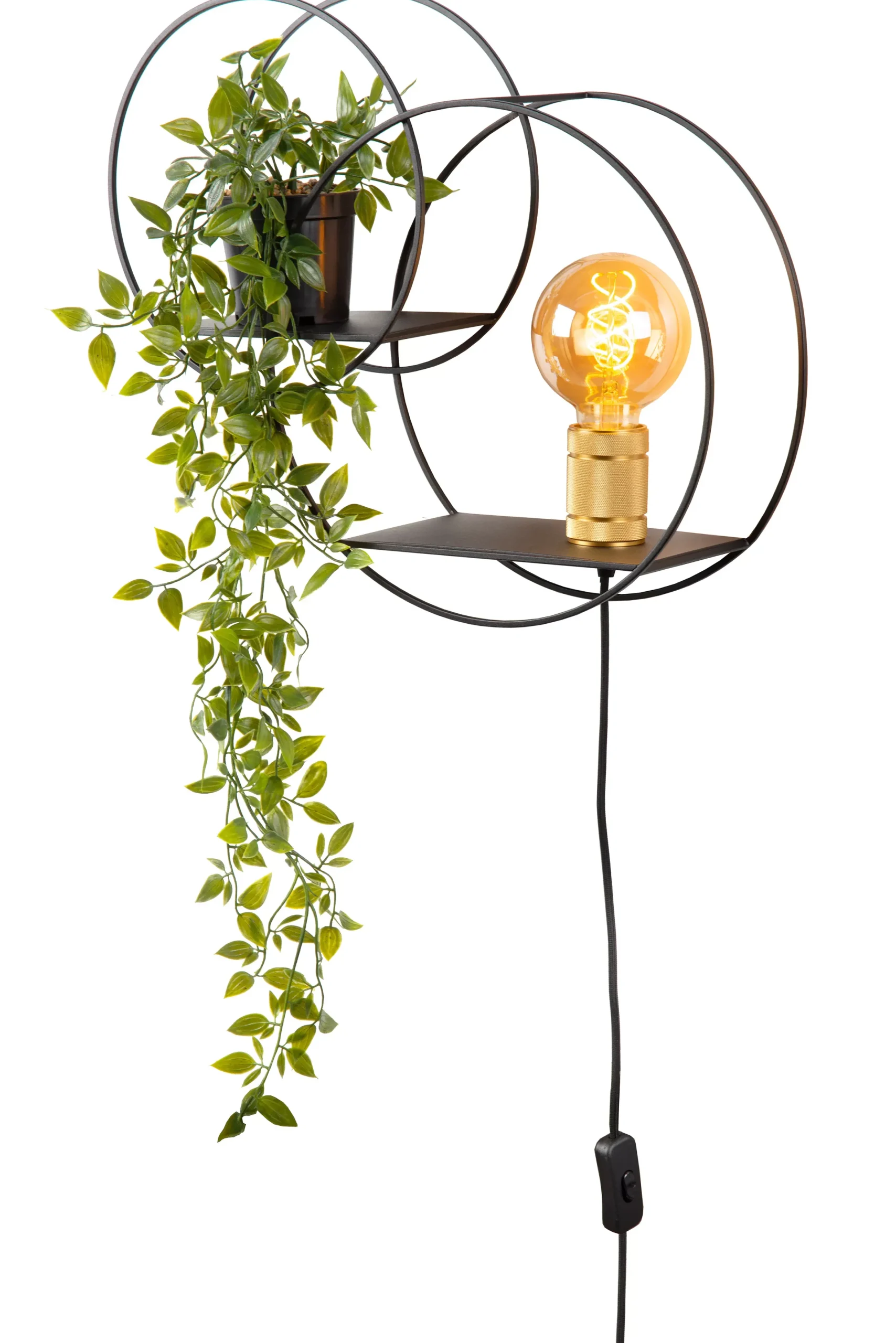 CIRCLE - Wandlamp - 1xE27 - Zwart*Lucide Cheap