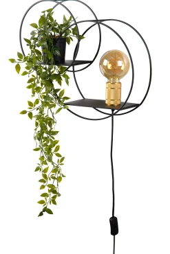 CIRCLE - Wandlamp - 1xE27 - Zwart*Lucide Cheap