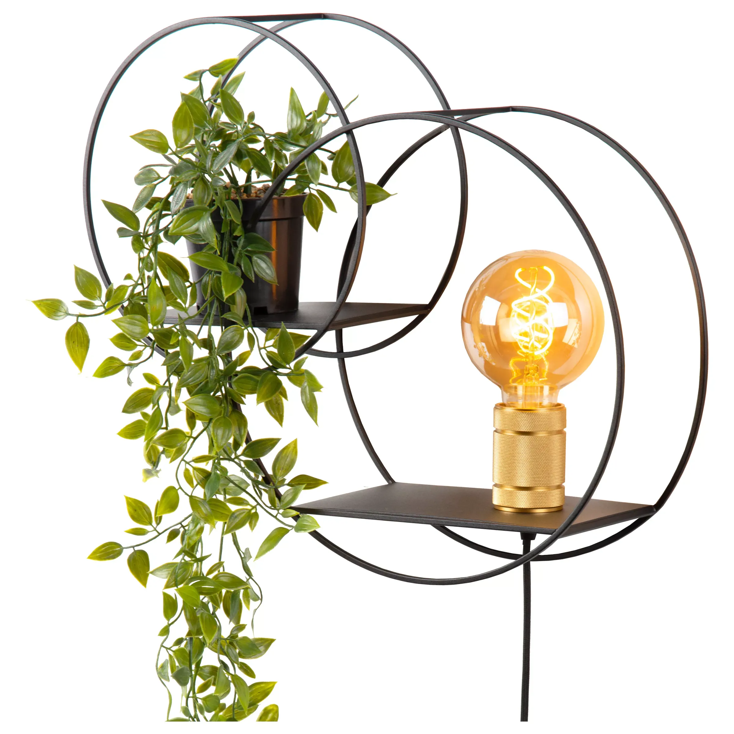 CIRCLE - Wandlamp - 1xE27 - Zwart*Lucide Cheap