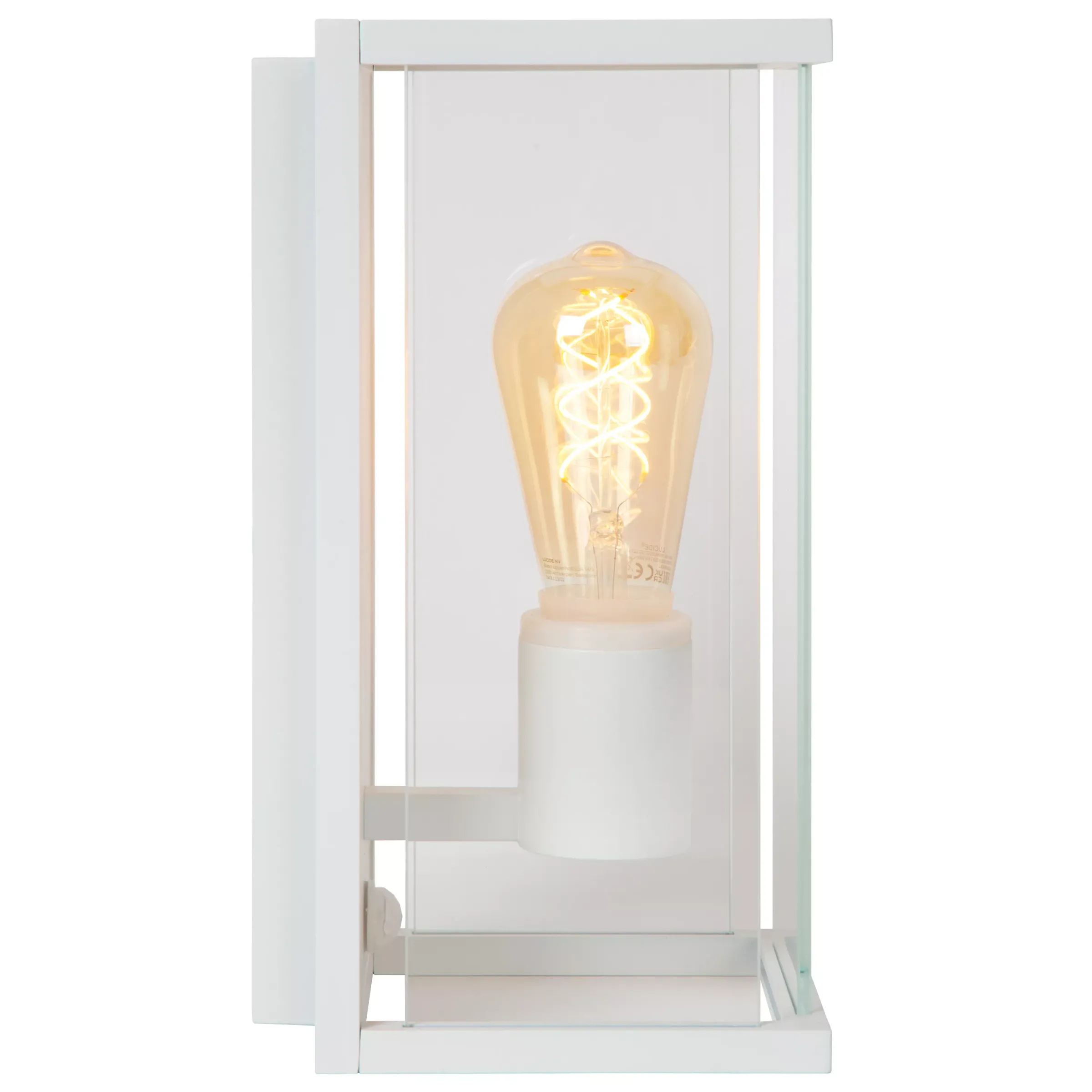 CLAIRE - Wandlamp Binnen/Buiten - 1xE27 - IP54 - Beweging & dag/nacht sensor - Wit*Lucide Clearance