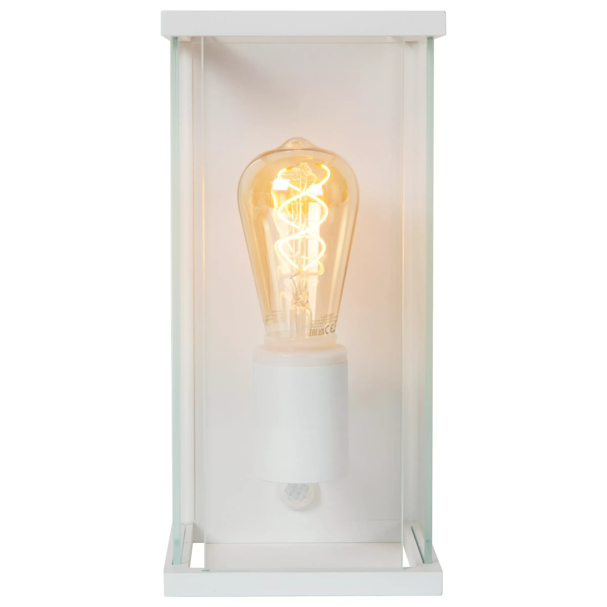 CLAIRE - Wandlamp Binnen/Buiten - 1xE27 - IP54 - Beweging & dag/nacht sensor - Wit*Lucide Clearance