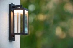 CLAIRETTE - Wandlamp Binnen/Buiten - LED - 1x13W 3000K - IP54 - Beweging & dag/nacht sensor (uitschakelbaar) - Antraciet*Lucide Hot