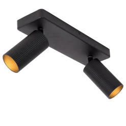 CLUBS - Plafondspot - 2xGU10 - Zwart*Lucide Best