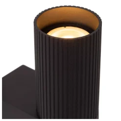 CLUBS - Wandspot / Wandlamp - 2xGU10 - Zwart*Lucide Online