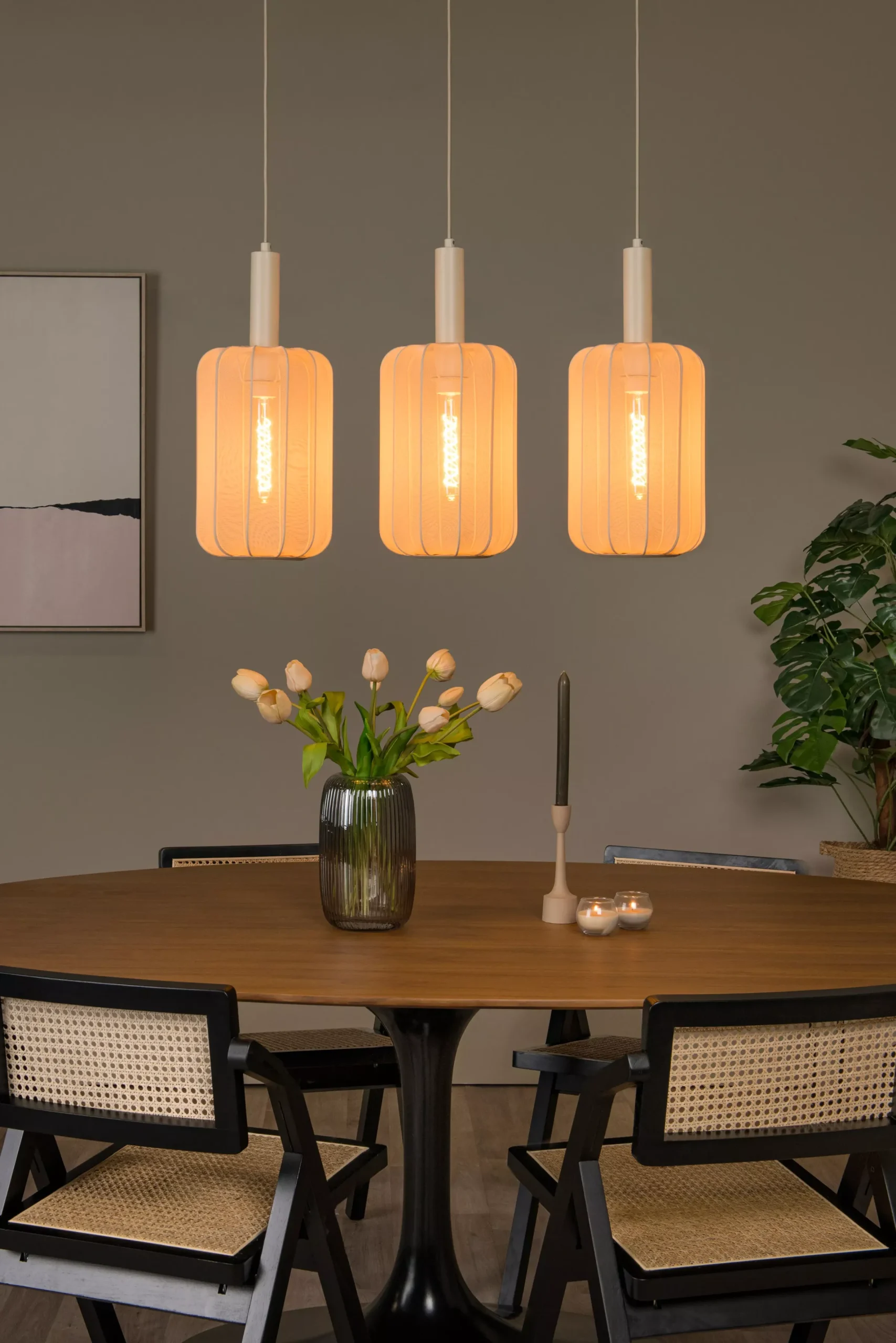 CORINA - Hanglamp - 3xE27 - Beige*Lucide Online