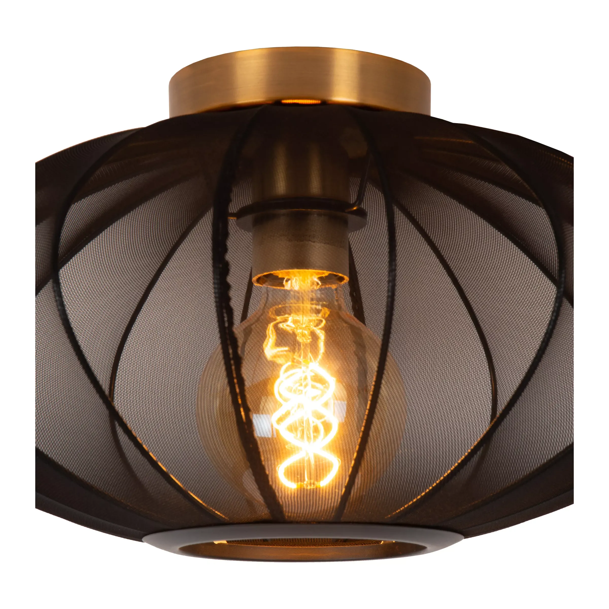 CORINA - Plafonnière - Ø 40 cm - 1xE27 - Zwart*Lucide Store