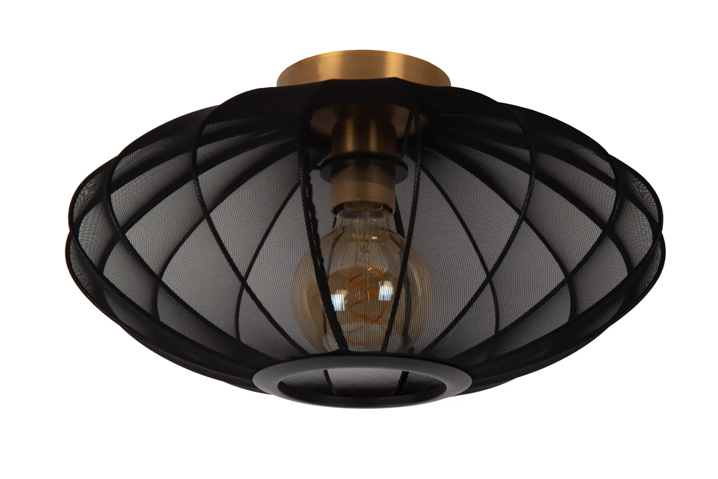 CORINA - Plafonnière - Ø 40 cm - 1xE27 - Zwart*Lucide Store