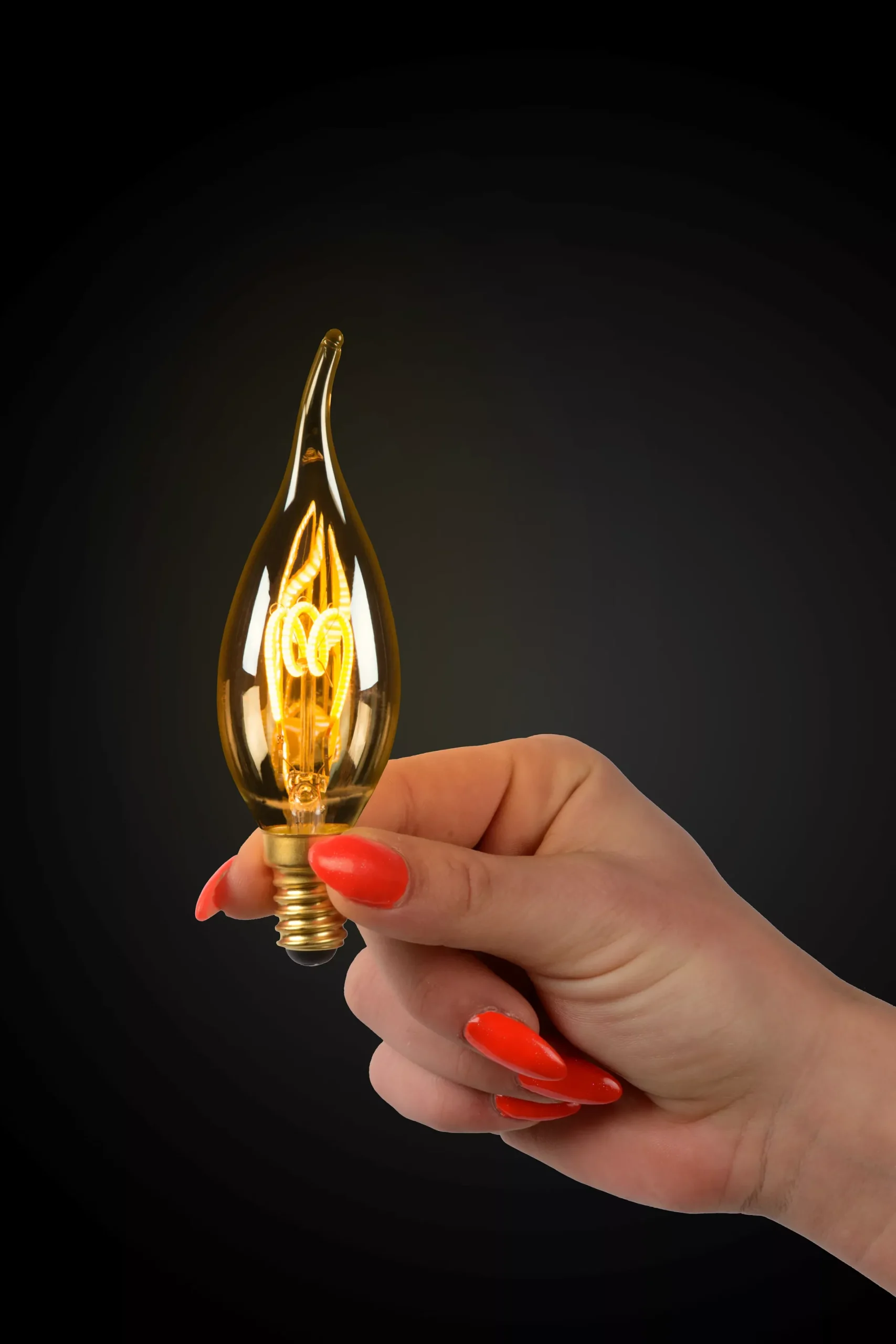 CT35 - Filament lamp - Ø 3,5 cm - LED Dimb. - E14 - 1x3W 2200K - Amber*Lucide Shop