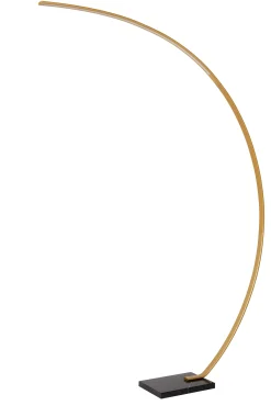 CURVE - Booglamp - LED Dimb. - 1x15W 2700K - Mat Goud / Messing*Lucide Best