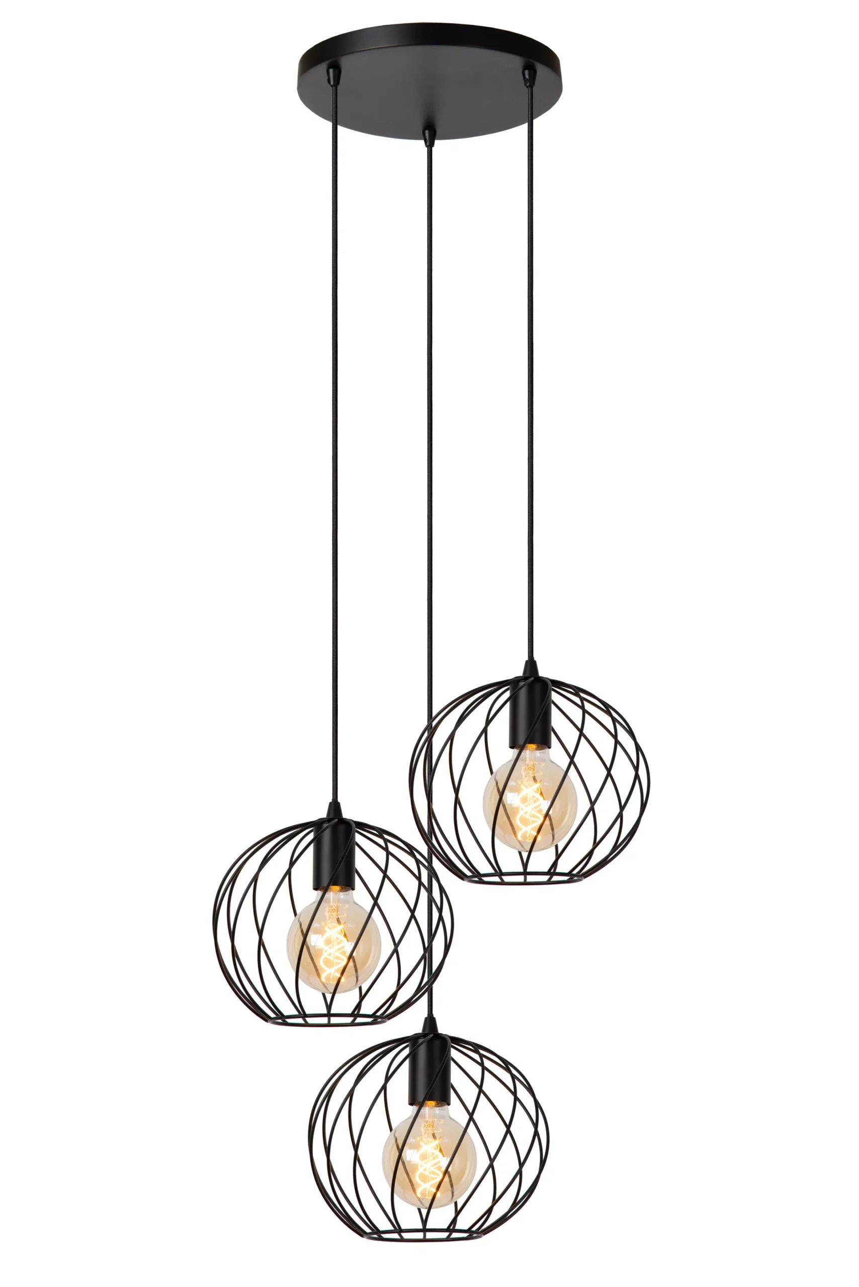 DANZA - Hanglamp - Ø 50 cm - 3xE27 - Zwart*Lucide Flash Sale
