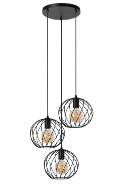 DANZA - Hanglamp - Ø 50 cm - 3xE27 - Zwart*Lucide Flash Sale