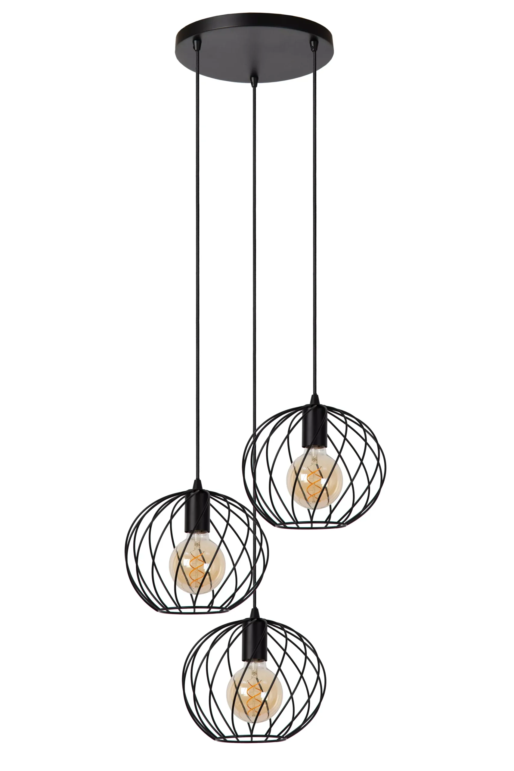 DANZA - Hanglamp - Ø 50 cm - 3xE27 - Zwart*Lucide Flash Sale