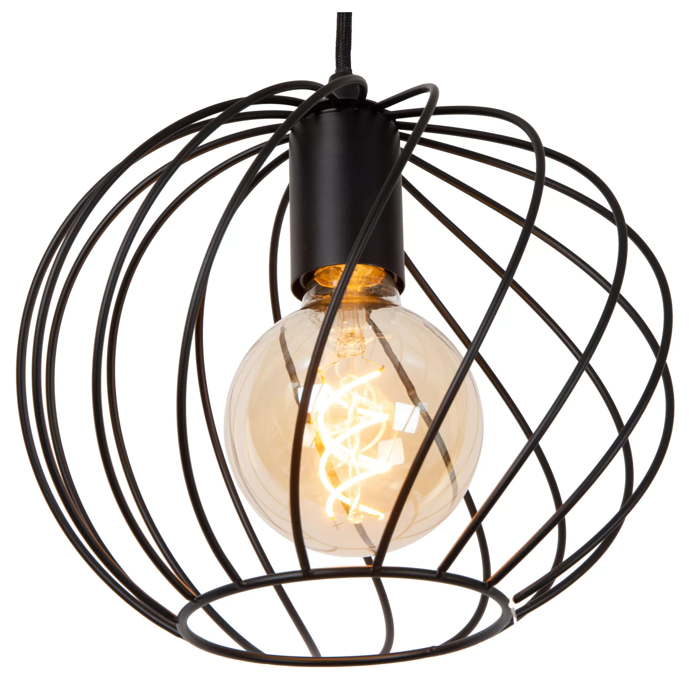 DANZA - Hanglamp - Ø 25 cm - 1xE27 - Zwart*Lucide Discount