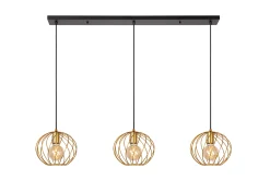 DANZA - Hanglamp - 3xE27 - Mat Goud / Messing*Lucide Best