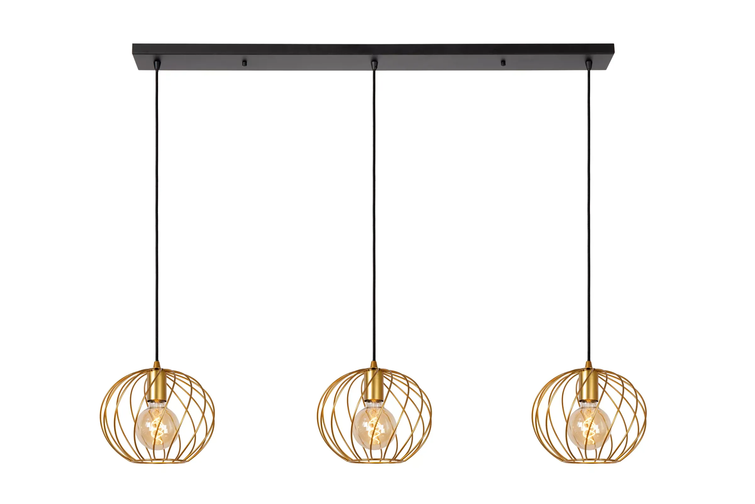 DANZA - Hanglamp - 3xE27 - Mat Goud / Messing*Lucide Best