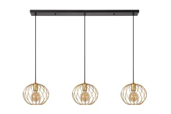 DANZA - Hanglamp - 3xE27 - Mat Goud / Messing*Lucide Best