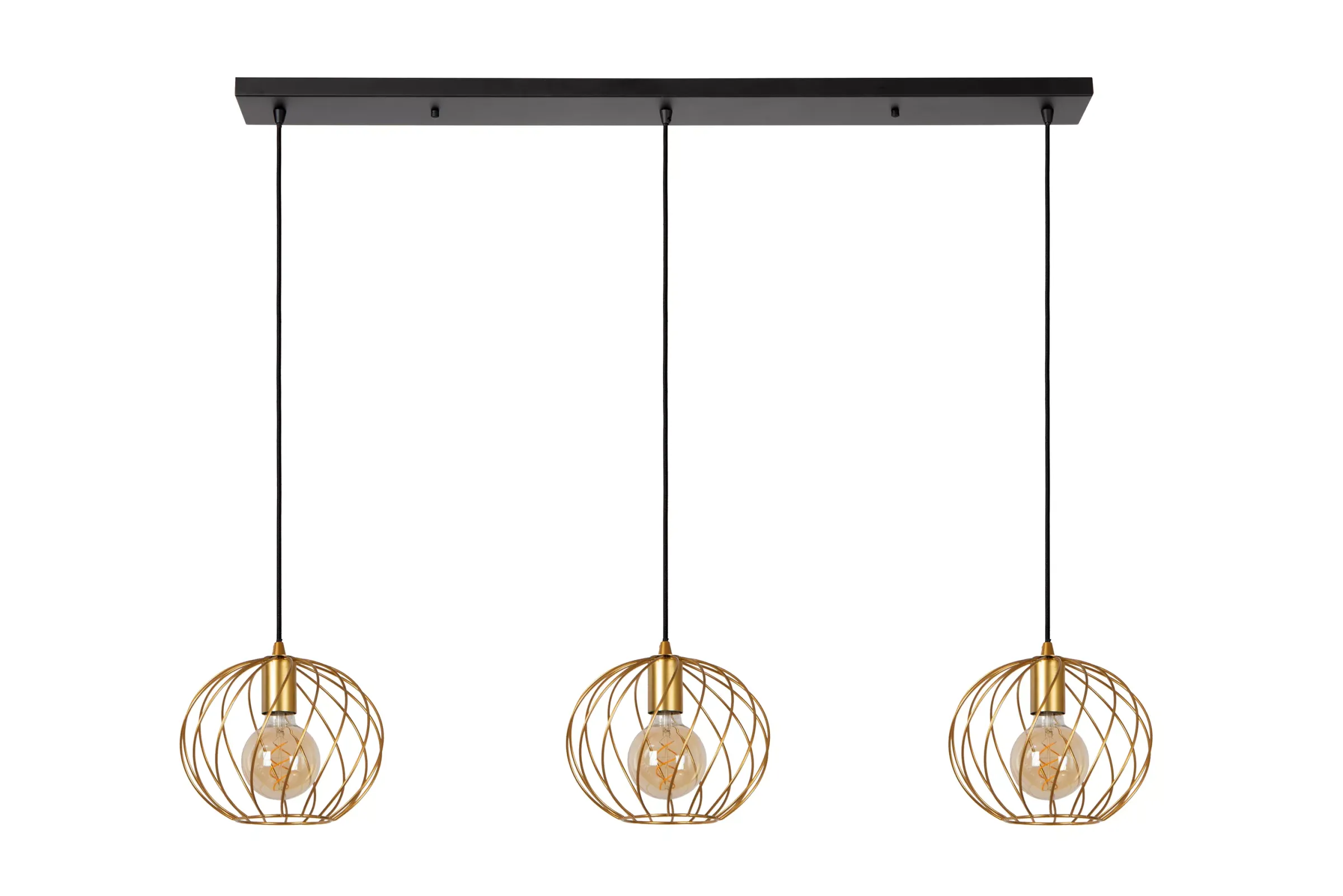 DANZA - Hanglamp - 3xE27 - Mat Goud / Messing*Lucide Best