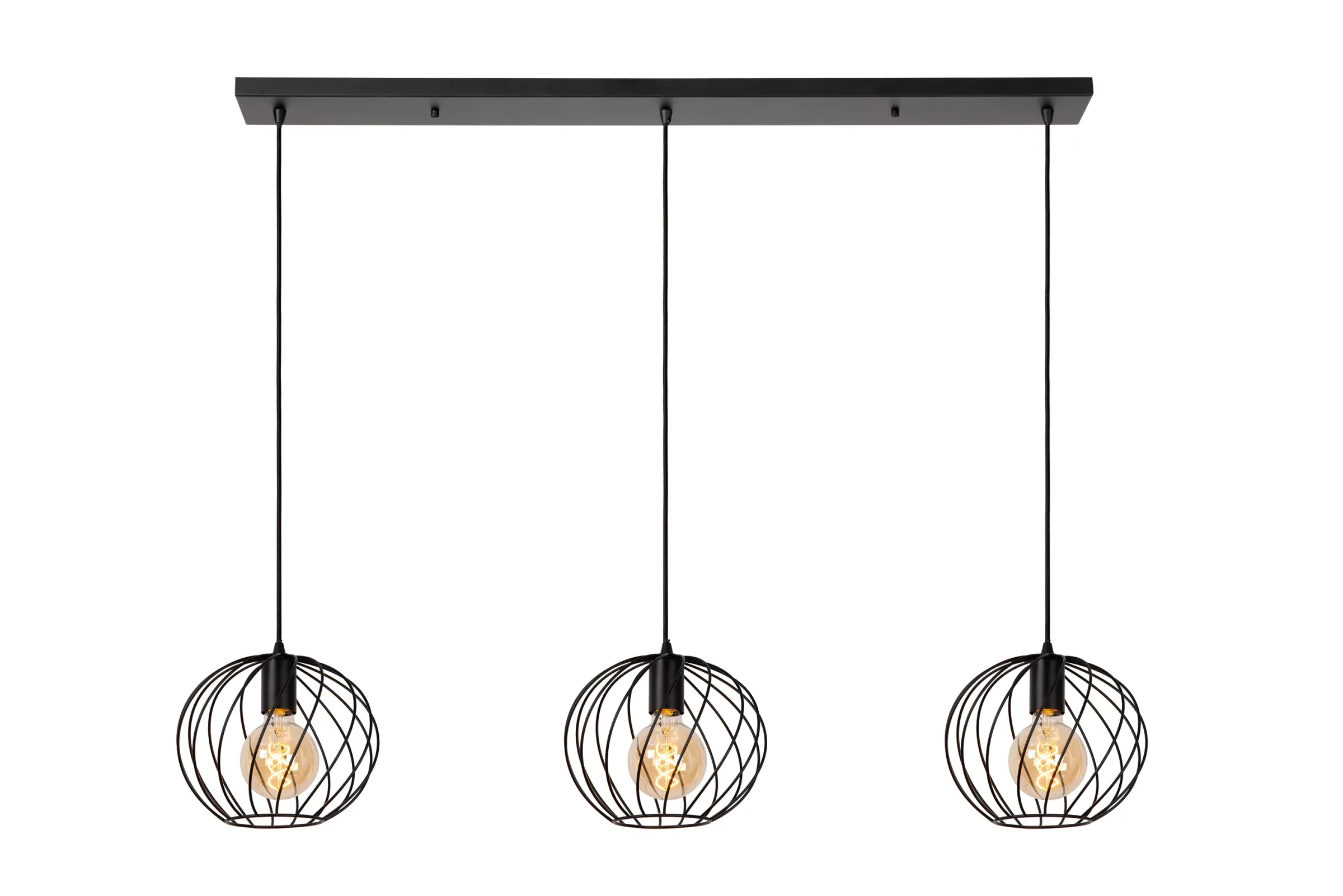 DANZA - Hanglamp - 3xE27 - Zwart*Lucide Hot